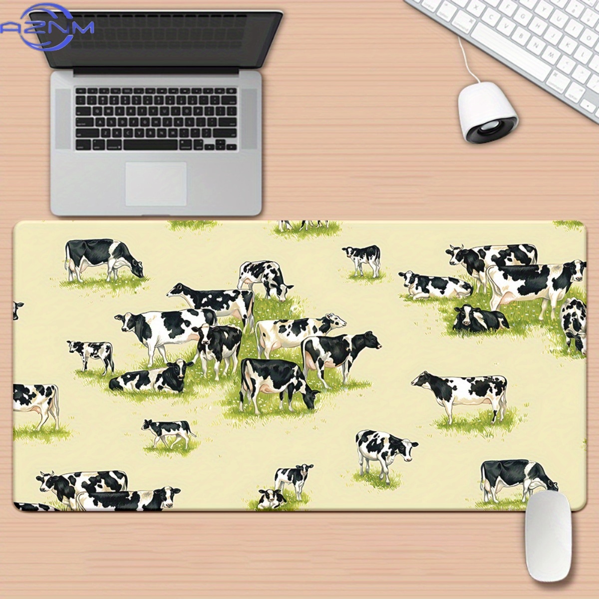 Cow Mat Rubber - One XXL Cow-Patterned Desk Mat -