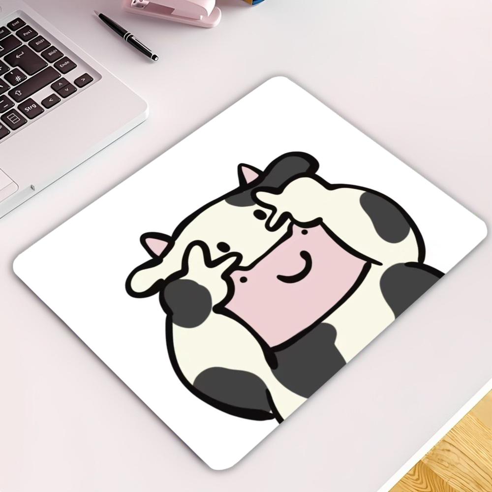 Cow Mat Rubber - Cute Cat Cow Gesture Pattern Small