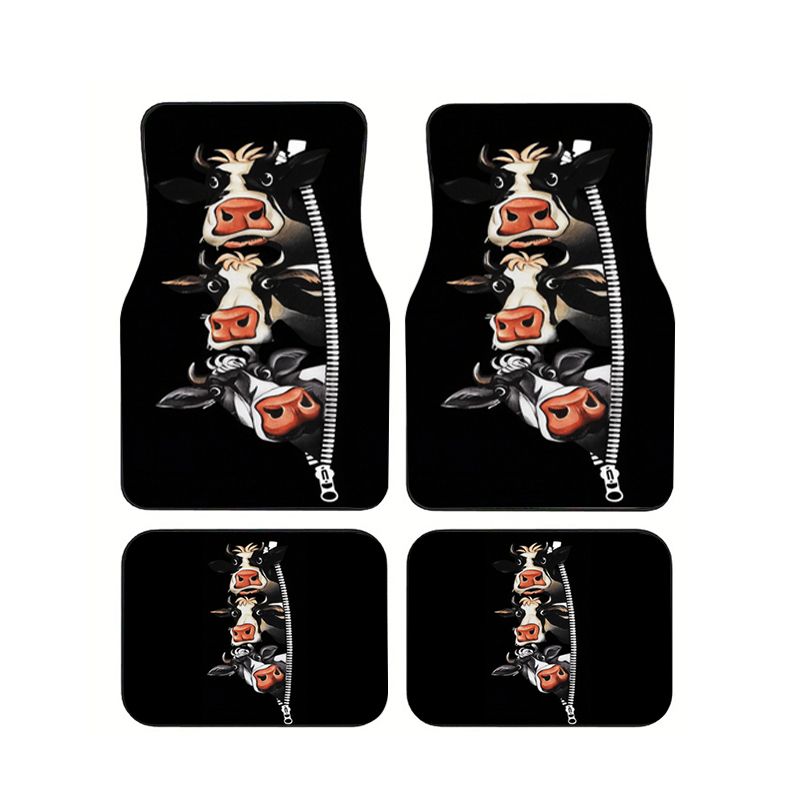 Cow Zipper Funny Cartoon Car F - огляд і ціна Cow Mat Rubber