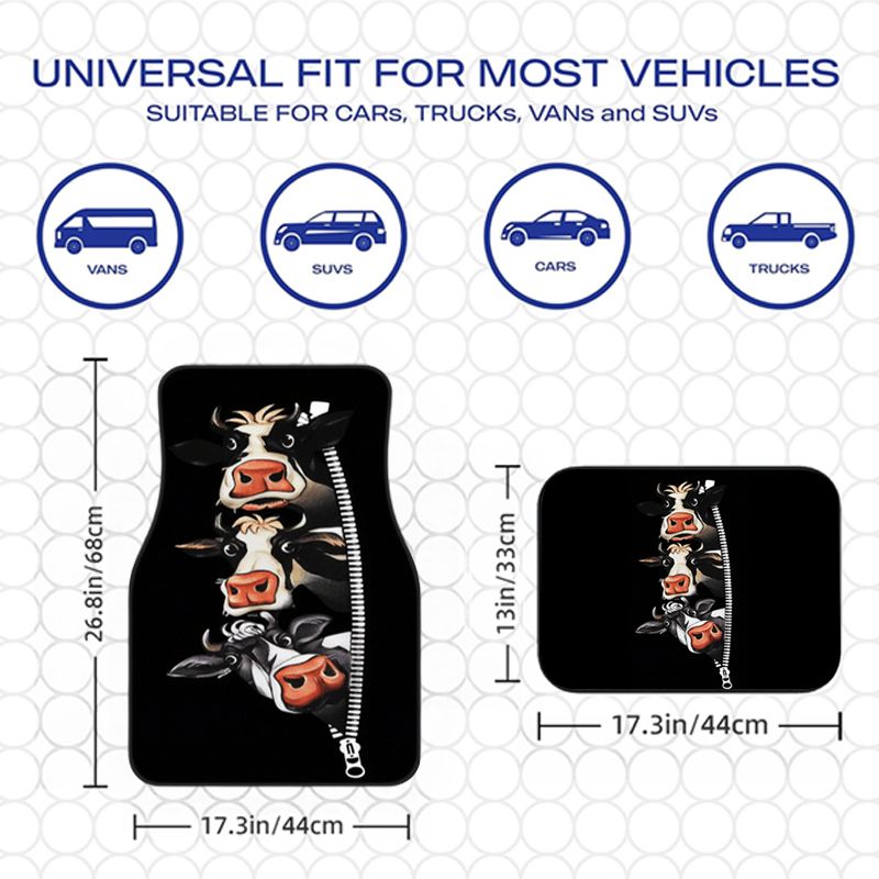 Cow Zipper Funny Cartoon Car F - огляд і ціна Cow Mat Rubber