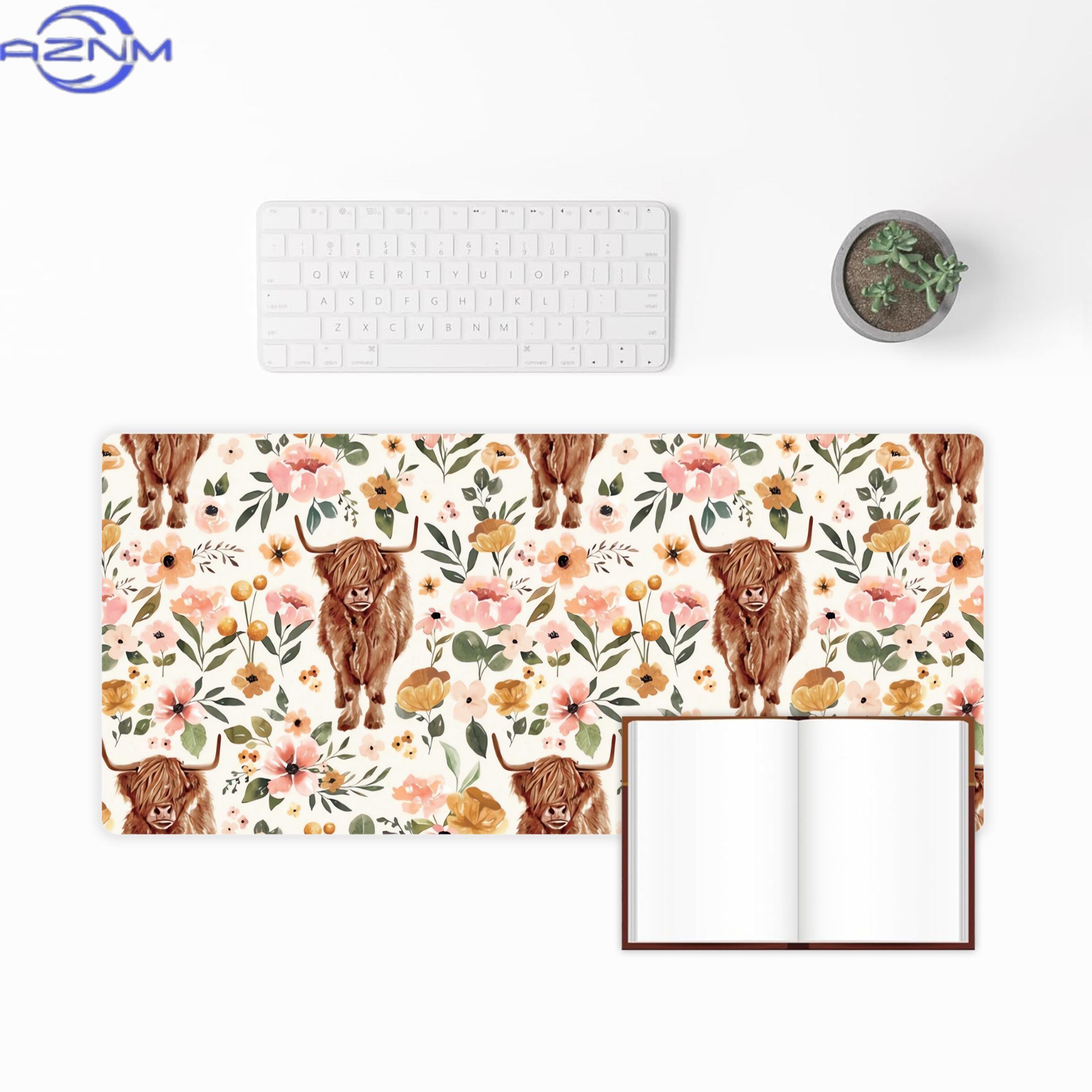 Highland Cow Boho Floral Aesth - огляд і ціна Cow Mat Rubber