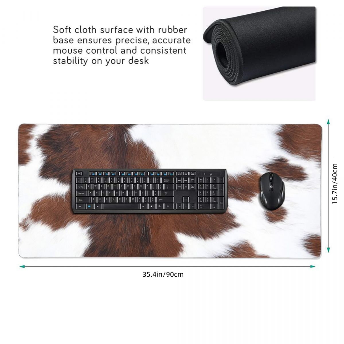 Large Mouse Pad Cow Skin Patte - огляд і ціна Cow Mat Rubber