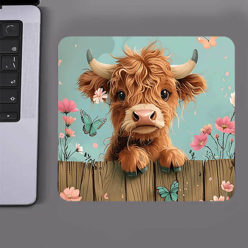 Brand Cute Highland Cow Mouse  - огляд і ціна Cow Mat Rubber