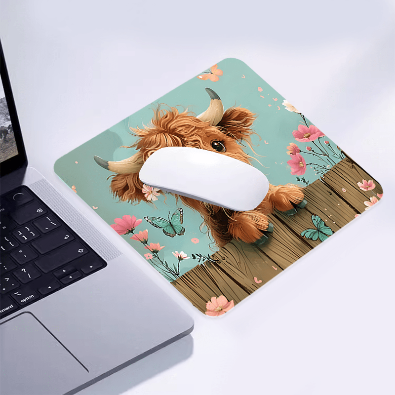 Brand Cute Highland Cow Mouse  - огляд і ціна Cow Mat Rubber