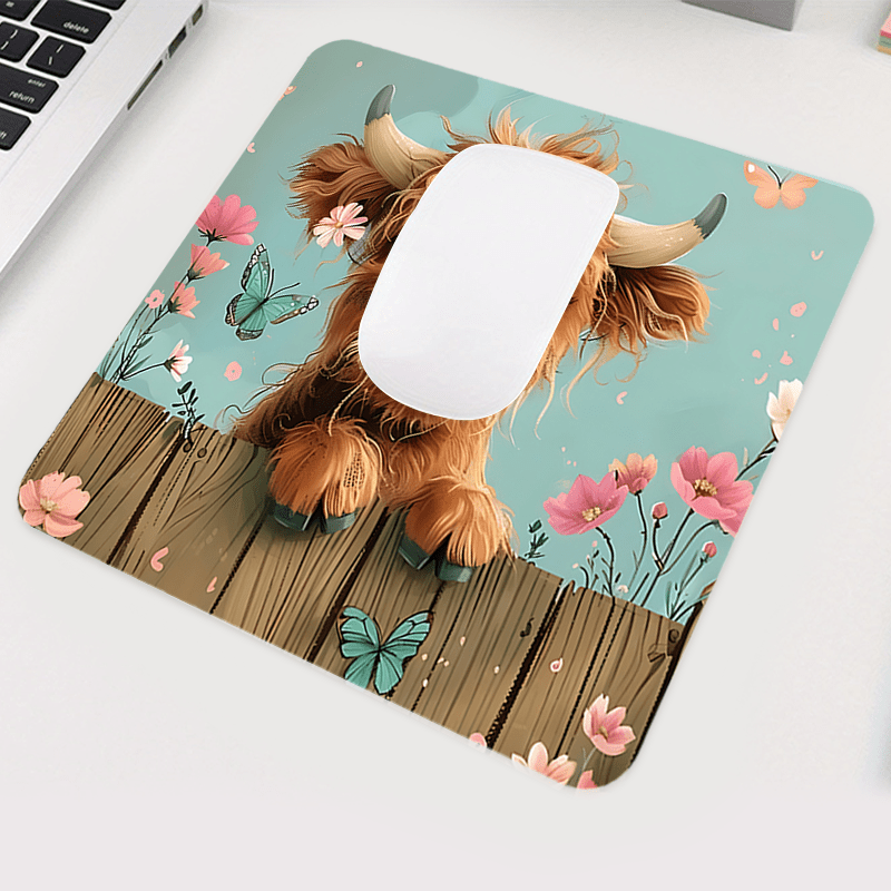 Brand Cute Highland Cow Mouse  - огляд і ціна Cow Mat Rubber