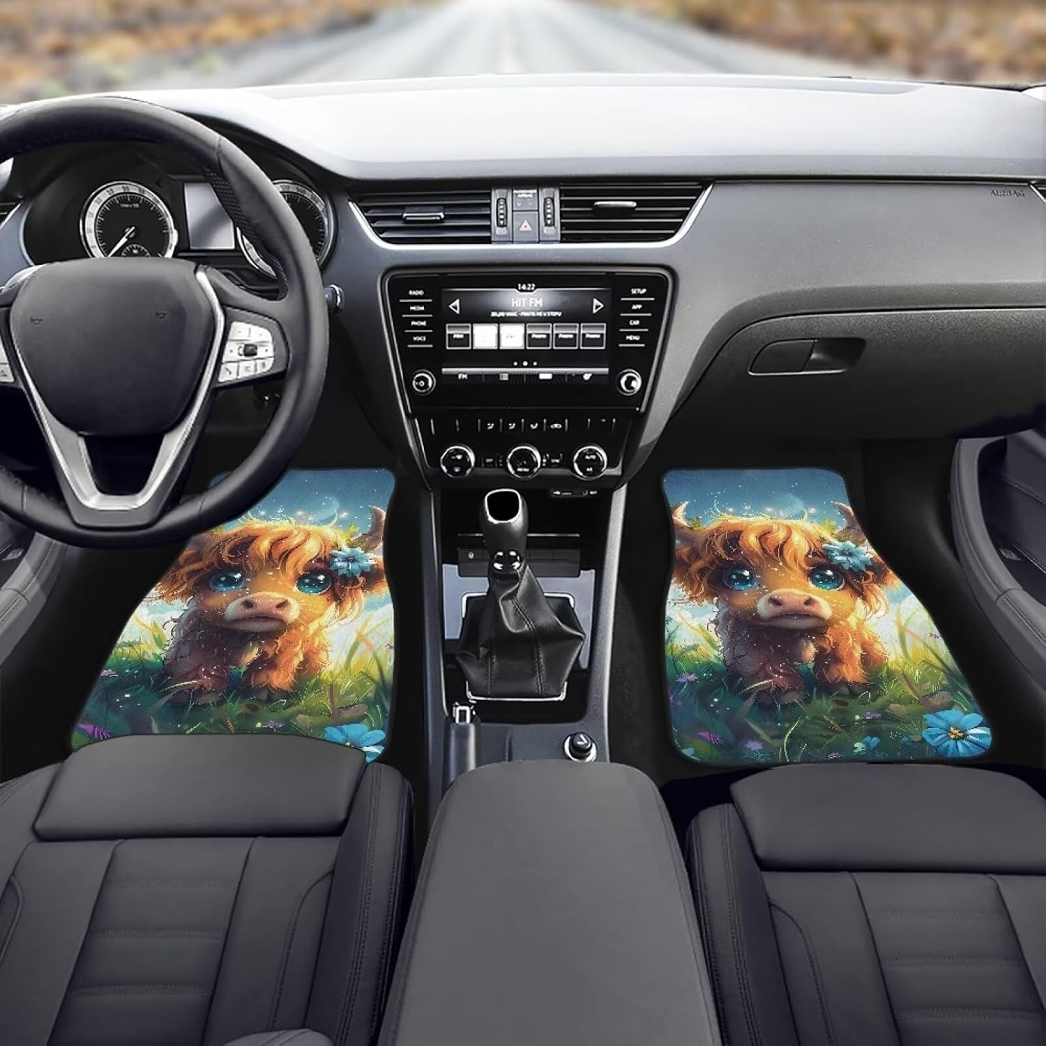 Cute Highland Cow Car Floor Ma - огляд і ціна Cow Mat Rubber