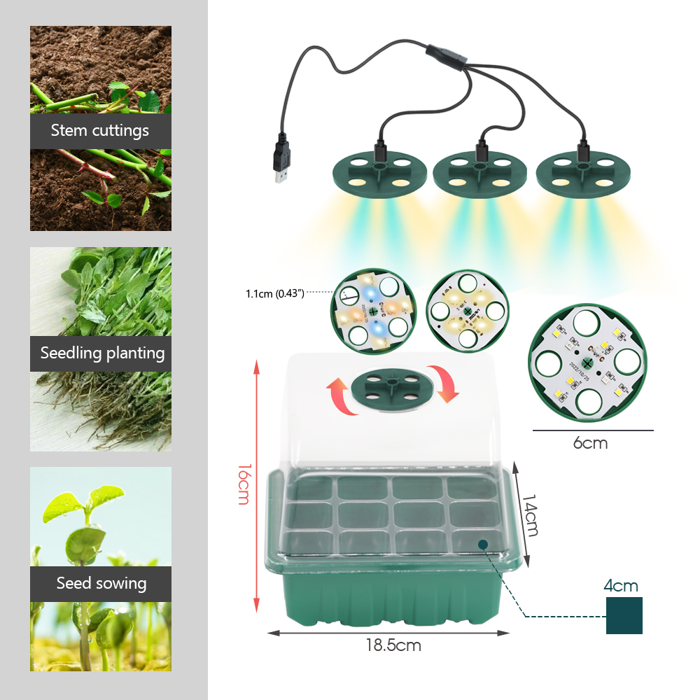 LED Nursery Pots with Grow Lig - огляд і ціна Seed Planter
