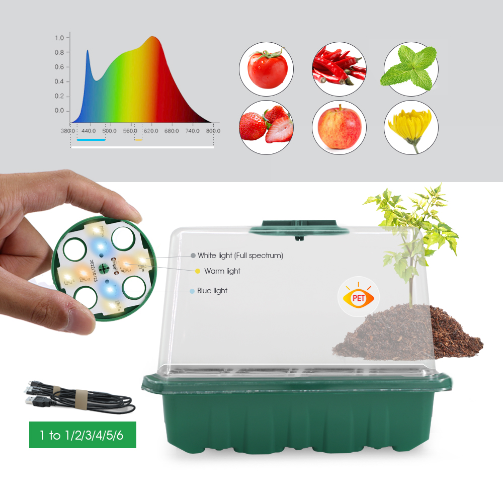 LED Nursery Pots with Grow Lig - огляд і ціна Seed Planter