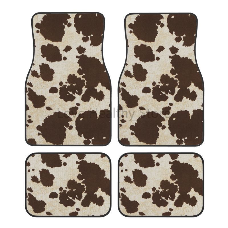 Cow Car Floor Mats Set of 4 Br - огляд і ціна Cow Mat Rubber