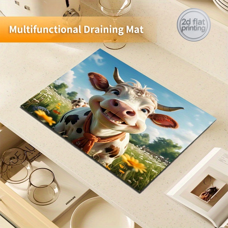 2D Flat Printing 1pc Cow Print - огляд і ціна Cow Mat Rubber