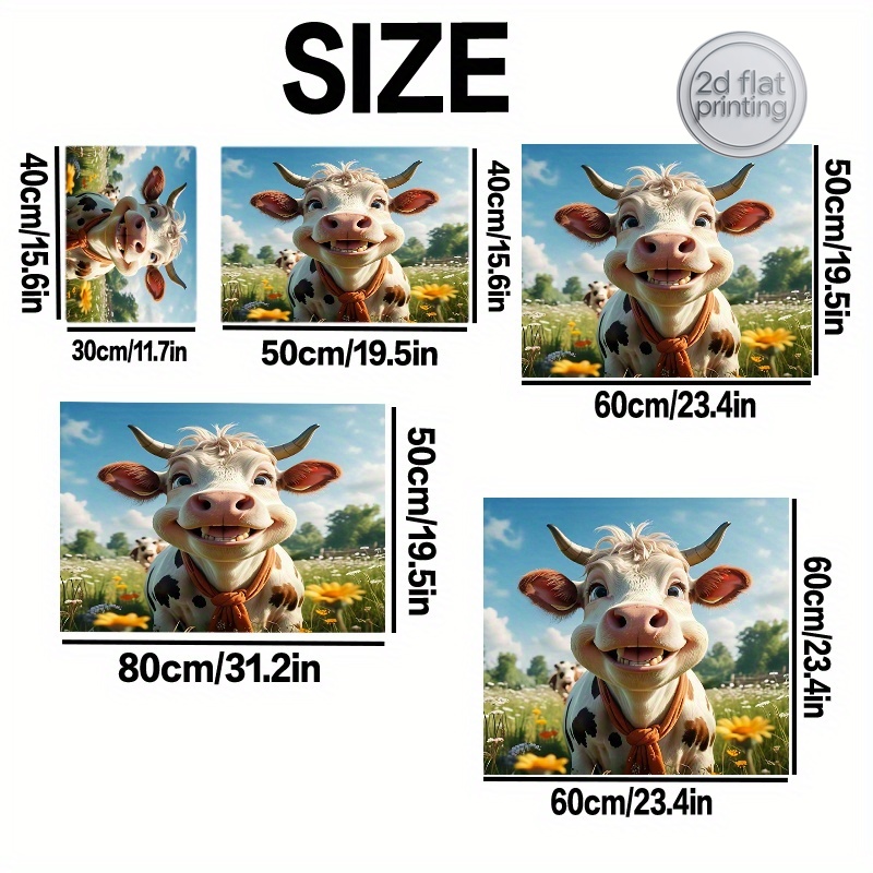 2D Flat Printing 1pc Cow Print - огляд і ціна Cow Mat Rubber